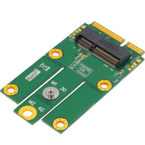 HOT-M.2 NGFF (Key E) to Mini PCI-E (Wifi+Bluetooth) Support M.2 MINI PCI-E Card Adapter Free Driver