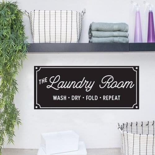 Custom Laundry Room Established - Wall Decal Custom Vinyl Quote Sign For Laundry Room , Washer & Dryer, Modern, Farmhouse LY23