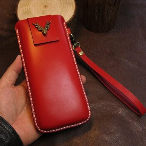 Leather Case Protective Cover Pouch for Samsung Galaxy Fold Mobile Phone Accessories Storage Bag Carrying Case Sleeve