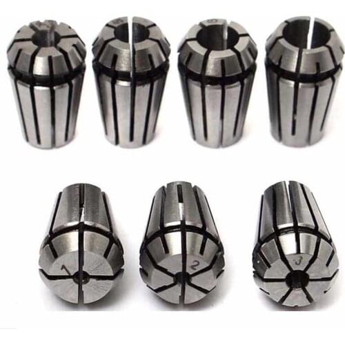 7Pcs ER11 Spring Collet Set For CNC Workholding Engraving & Milling Lathe Tool 1-7mm Excellent Quality