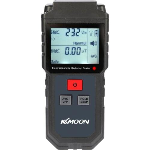 KKmoon Portable Handheld Digital LCD Electromagnetic Radiation Tester Magnetic Field Dosimeter Detector with Sound Light Alarm