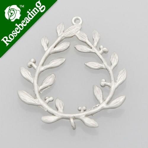 30*22MM Fashion lovely modern charms,Garland,Matte Rhodium,for necklace/bracelet/earring,connector charm,sold 10pcs/pkg