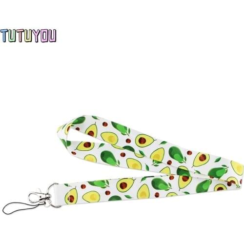PC2059 Summer Avocado Creative Lanyard Badge ID Lanyards Mobile Phone Rope Key Lanyard Neck Straps Accessories