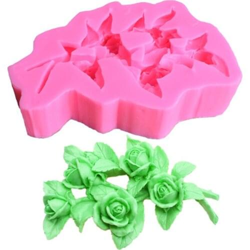 Rose Flower Cake Silicone Mold Fondant Cake Decorating Chocolate Craft Decoration Mold Kitchen Baking Cake Tools Valentines Day
