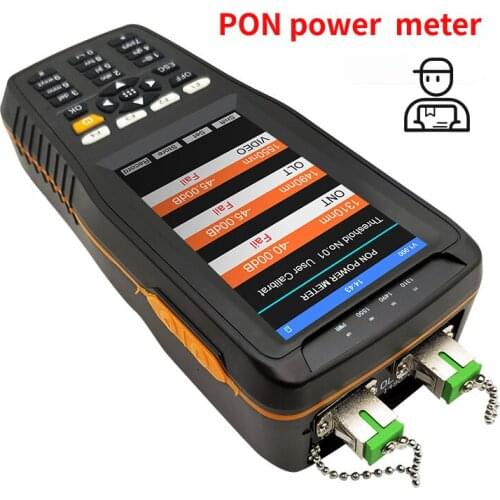 TM70B Portable Reachargeable PON Fiber Optical Power Meter Multifunctional LCD Screen Optical Power Meter VFL OPM 3-IN-1