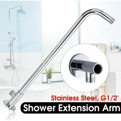 Shower Extension Arm Bathroom Copper Base Strong Wall Holder Hand Adjustable Accessory Bracket Shower Bathroom head Mount L0Y0