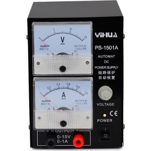 YIHUA 1501A High Quality 15V 1A Adjustable DC Power Mobile Phone Repair Communication Special Test Regulated Power Supply