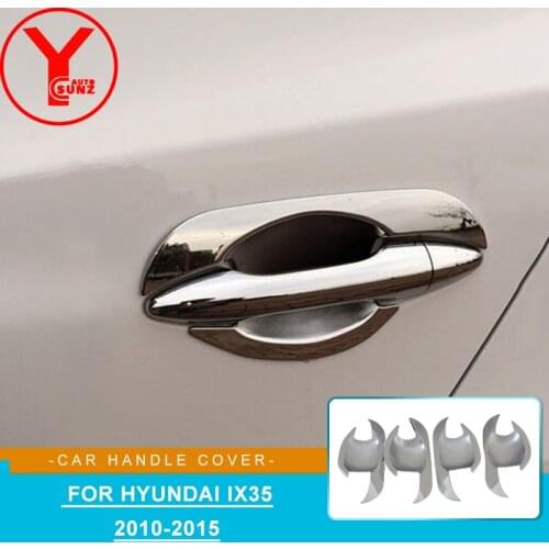 YCSUNZ chrome exterior parts ABS car door handle protectors accessories For Hyundai IX35 facelift 2010 2011 2012 2013 2014 2015