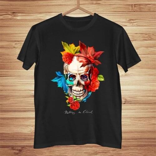 Women 2021 Summer Fashion Skull Butterfly Plant Short Sleeve Lady T-shirts Top T Shirt Ladies Womens Graphic Female Tee T-Shirt