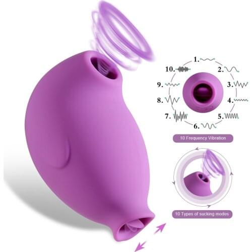 Female Sucking Vibrators Women Clitoral Tongue Vibrator Rechargeable Clitoris Stimulator Adult Sex Toys for Women Couple Sexules