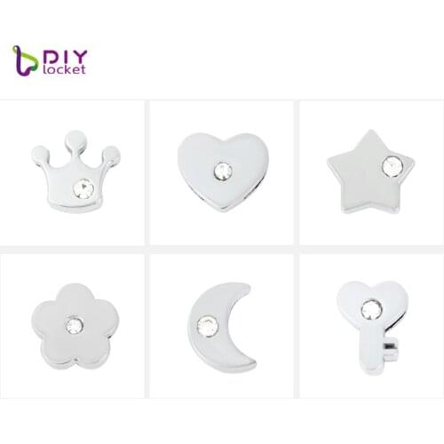 10pcs/lot 8MM Mix Style Slide Charms Fit DIY Wristband Belt & Bracelet LSSC93-182