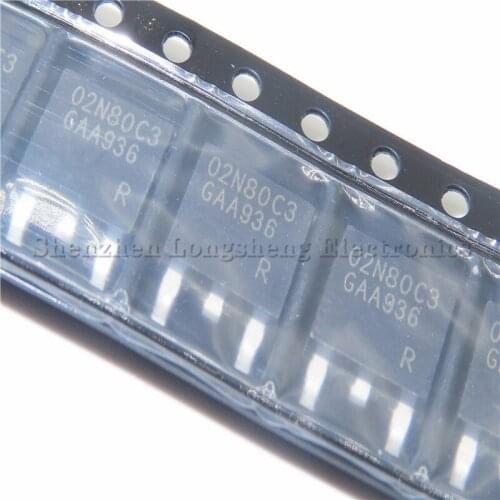 10PCS/LOT SPD02N80C3 02N80C3 TO-252 N-channel 2A/800V field effect tube New In Stock