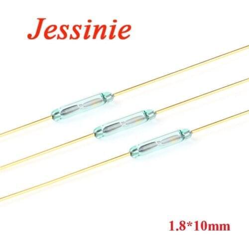 10Pcs Magnetic Reed Switch Sensor 1.8*10mm Normally Open Reed Switchs NO Contact Induction Sensor 1.8x10mm