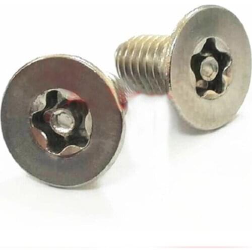 20Pcs M4 Stainless Steel Flat Countersunk head Pentagonal Five stars Torx T&TX Plum blossom needle Anti-theft Screw 6mm-16mm L