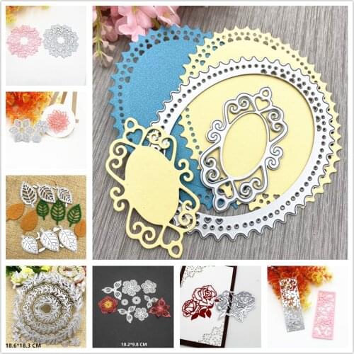 29 Styles) Flowers Metal Cutting Dies Embossing Mold DIY Scrapbooking Album Paper Craft Knife Mould Lace Blade Punch Stencils