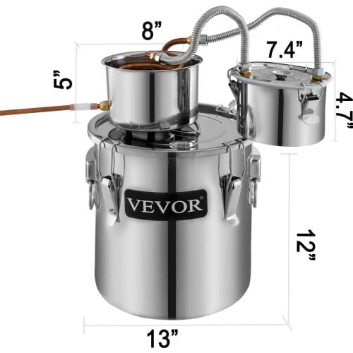 4.6UK GAL Alcohol Distiller 21L Stainless Steel Lute Bucket Obs