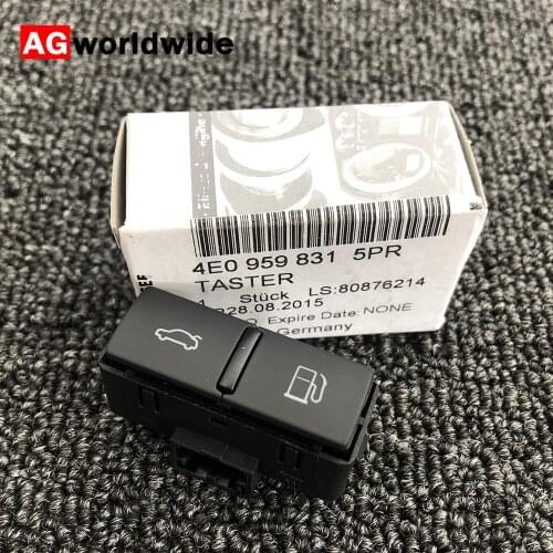 4E0959831 5PR For Audi A8 Quattro 2004 2005 2006 2007 2008 2009 2010 Trunk Fuel Flap Release Switch Button
