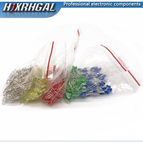 500Pcs 3MM LED Diode Kit Mixed Color Red Green Yellow Blue White hjxrhgal