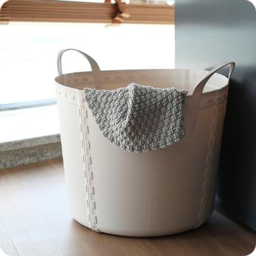 Large Plastic Dirty Clothes Hamper Bathroom Laundry Organizer Basket Household Toy Storage Basket