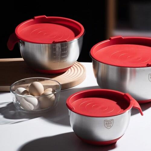 Household stainless steel basins, kitchen thickened food-grade egg-beating basins, kneading basins, and basins, baking basins