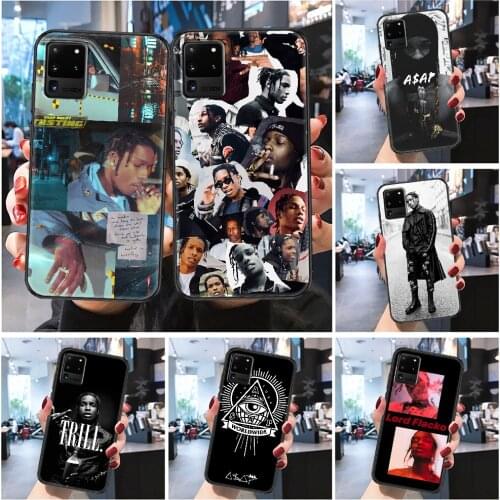 A$ap Asap Rocky Rappper Phone case For Samsung Galaxy Note 4 8 9 10 20 S8 S9 S10 S10E S20 Plus UITRA Ultra Frosted black tpu