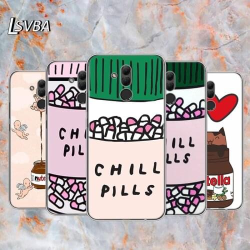 Chills Pills Chocolate Nutella For Huawei Mate 40 30 20 20X 10 RS P Smart 2021 2020 Z S Pro Plus Lite 2019 Phone Case Shell