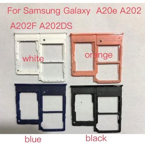 Sim Tray Holder For Samsung Galaxy A20E A202 A202F A202DS SIM Card Tray Slot Holder Adapter Socket Repair Parts