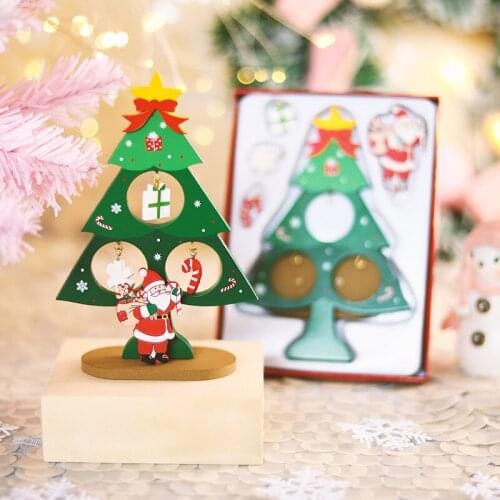 Childrens Christmas Tree Handmade Crafts Ornaments Christmas Scene Layout Decorations for Home Table Decor Holiday xx121