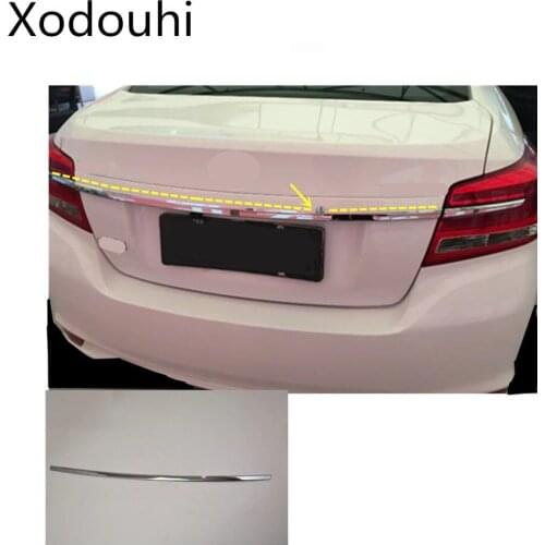 For Toyota Vios/Yaris sedan 2017 2018 2019 car molding ABS chrome rear door tailgate bumper frame plate trim lamp trunk lid