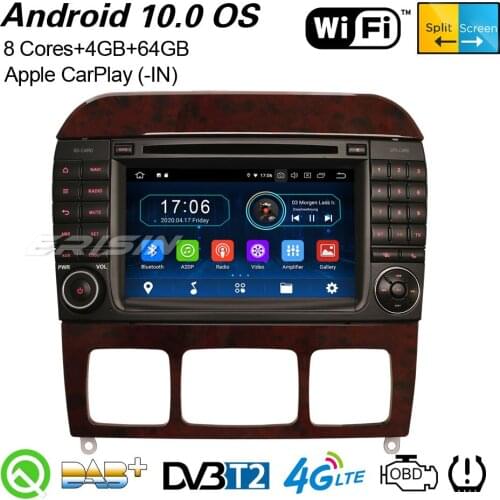 Erisin 6997 8-Core Android 10.0 CarPlay Car Stereo DAB+ Navi WiFi Bluetooth OBD2 DVR GPS For Mercedes Benz S/CL Class W220 W215