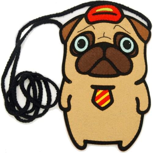 Lovely Puppy Women Satchel Dogs Theme Felt DIY Package Handmade Felt Women Coin Purse Creative Design Bag For Coins & Cards