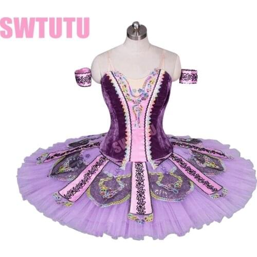 Purple classical ballet tutu with velet ;ballet tutu skirt,professional ballet tutu BT9033