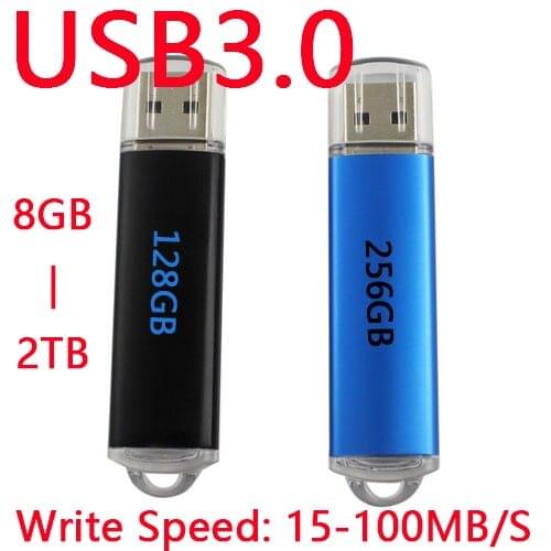Fast Speed Black Blue Memoria USB Flash Drive 64GB USB 3.0 Pen Drive 16GB 64GB 32GB Memory Stick Hard Disk On Key 1TB 2TB 128GB