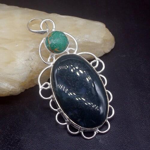 Gemstonefactory Jewelry Big Promotion 925 Silver Marvelous Unique Sea Sediment Women Ladies Gifts Necklace Pendant 0813