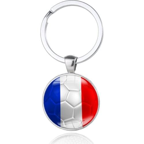 Crystal Pendant FRANCE FRENCH National Flag Car Keyring Keychains Auto Key Ring Chain Automobiles Motorcycles Accessories
