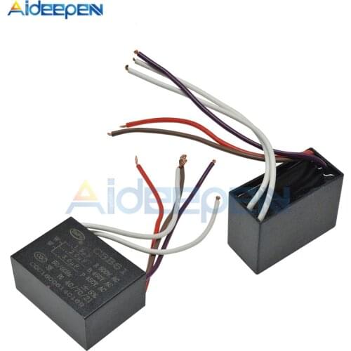 CBB61 250V/300V/400V/450V500V/550V/600V 1uF~6uF Terminal Ceiling Fan Motor Running Rectangle Capacitor 5 Wires
