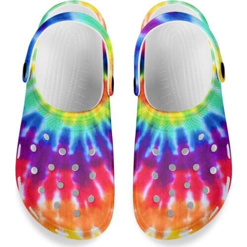 Hot Sale Brand Designer Clogs Colorful Tie-dye Style Design Men Sandals Casual Shoes EVA Lightweight And Breathable Sandles