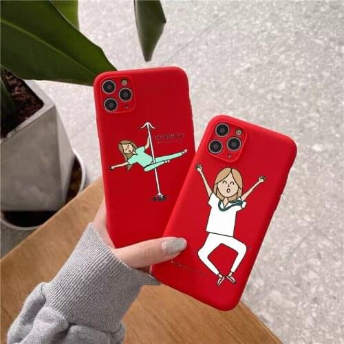 Cartoon Medicine Doctor Nurse Candy red Soft Phone Case For iPhone SE2020 12mini 12pro 11pro Max 7 8 Plus XR Xs Max 12 TPU cover