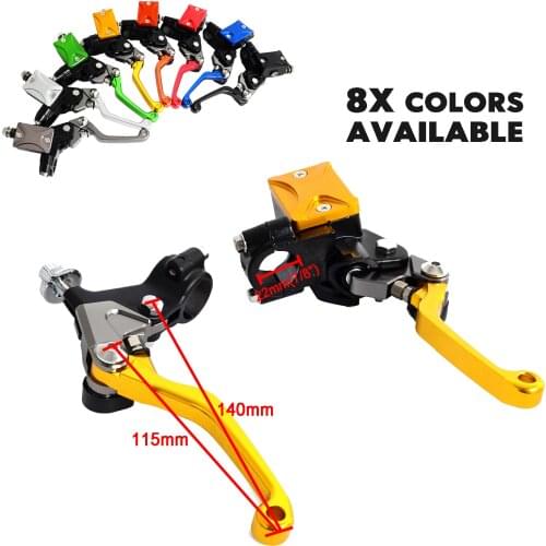 7/8" Universal Motorcycle Hydraulic Brake & Cable Clutch Lever Set Assembly For Suzuki RM 125 250 RMZ 250 450 DRZ 400S 400SM