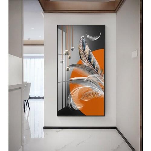 Nordic Abstract Modern Feather Geometry Combination Print Painting Wall Art Picture Poster Canvas Living Room Office Home Decor