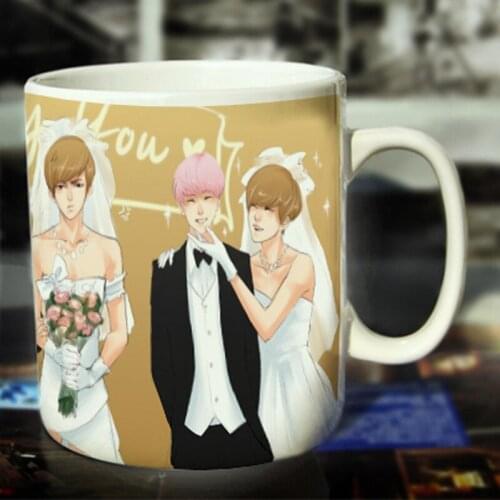 New EXO Ceramic Coffee Mug White Color Or Color Changed Cup Marry You---Loveful