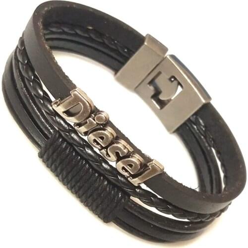 New styles selling well! Leather Bracelets 21cm Simple Braided Black Bracelets & Bangle for Women Men Jewelry Fashion Accessory
