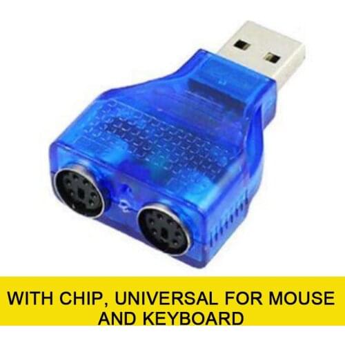 USB To PS2 Adapter Round Head Mouse Keyboard Interface Converter PS2 To USB Computer Connector Adapter For PC And Laptop
