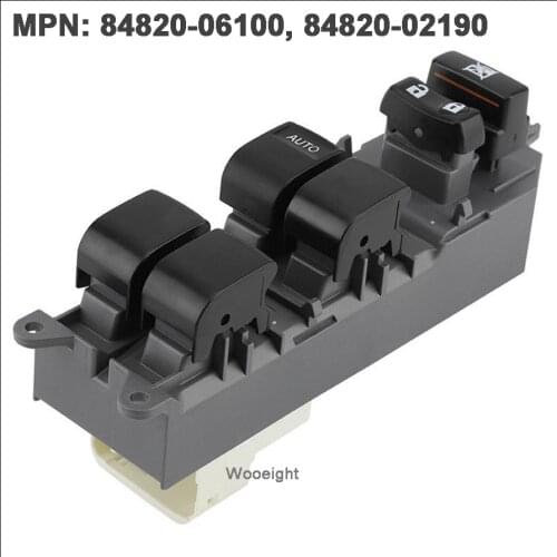 Wooeight 84820-06100 84820-02190 Front Driver Side Power Window Lifter Master Control Switch Fit for Toyota Camry Rav4 Sonata
