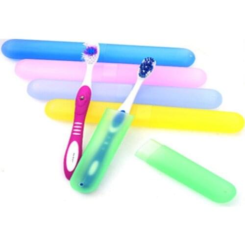 1000pcs/lot 20cm Portable Toothbrush Box Case Plastic Container for Travel Toothbrush Tooth brush Holder Tube Plastic Cover