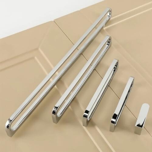 3.65'' 5'' 7.55'' 12.6'' Modern Drawer Pulls Handles Chrome Gun Kitchen Cabinet Handles Door Handle Pull Dresser Knobs Hardware