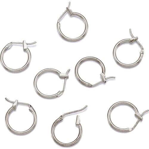200pc 14mm Hoop Earrings fashion women Earring Jewelry DIY circle Earring Nickel Free