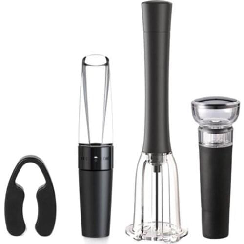 Wine Opener Set,Wine Bottle Corkscrew with Foil Cutter Aerator Pourer and Vacuum Seal Stopper Reusable Wine Accessories