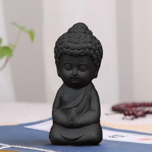 Mini Garden Accessories Buddha Statue Tea Pet Ceramic Shui Garden Meditation Decor Miniatures Home Sculpture Figurine Zen F V7J3