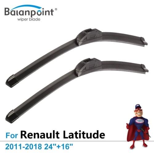 Windshield Wiper Blades for Renault Latitude Saloon 2011-2018 24"+16", Set of 2Pcs, Best Auto Accessories